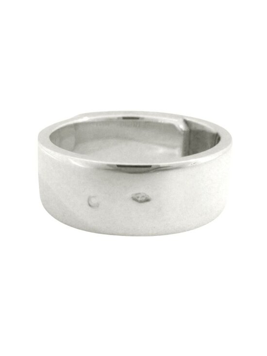Kelly ring - White gold | Hermès USA Hermes Polished Kelly Ring 51 Silver